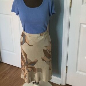 Banana Republic Silk Skirt Lined 8
